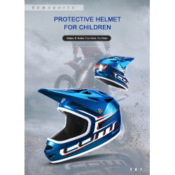 Casco Integral niños ComSports Volcano Blue