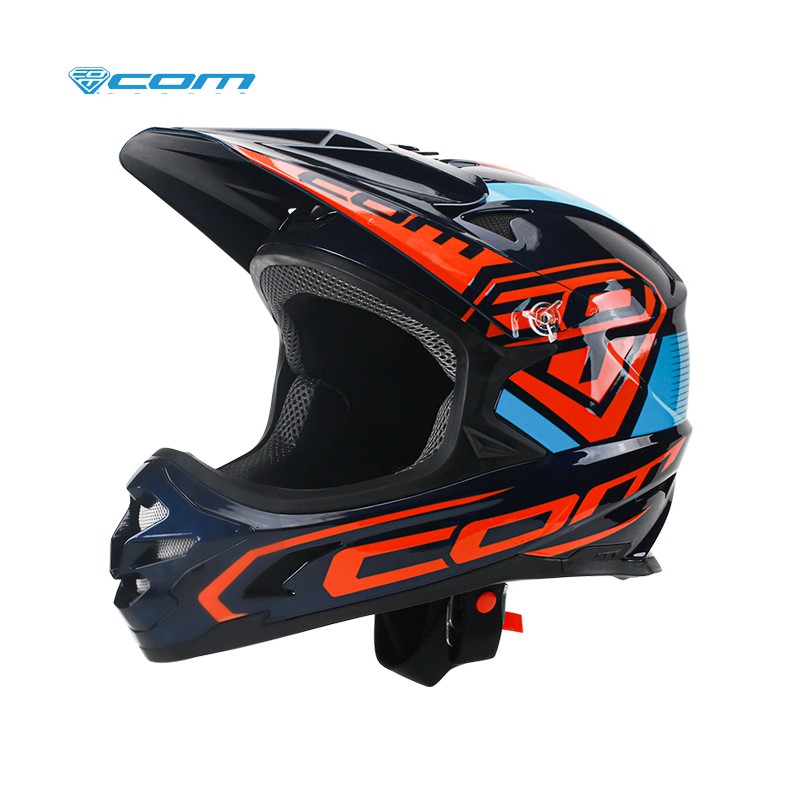 Casco Integral L MTB Allcross Orange BLue ComSports