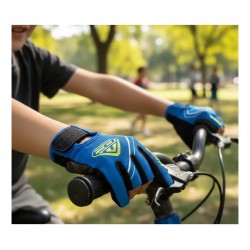 Guante Bicicleta niños talla 8 AZUL